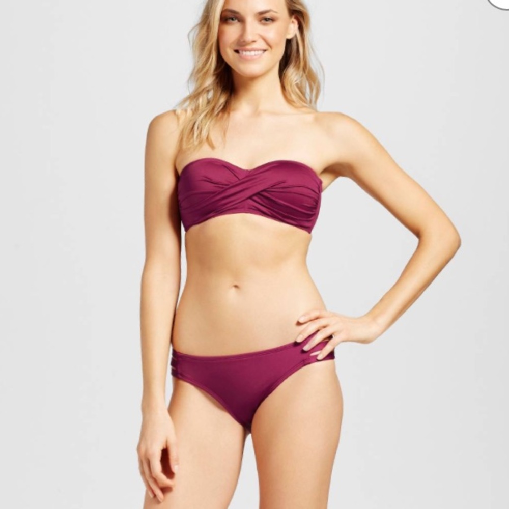 Wine Push Up Bathing Suit Top