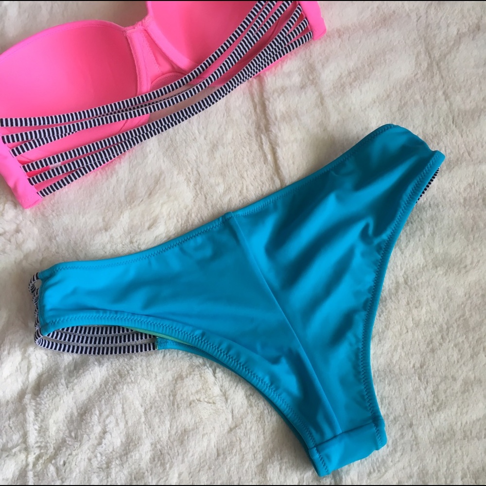 VS Strappy Bandeau Top & Cheeky Strappy Bottom - Picture 2 of 9