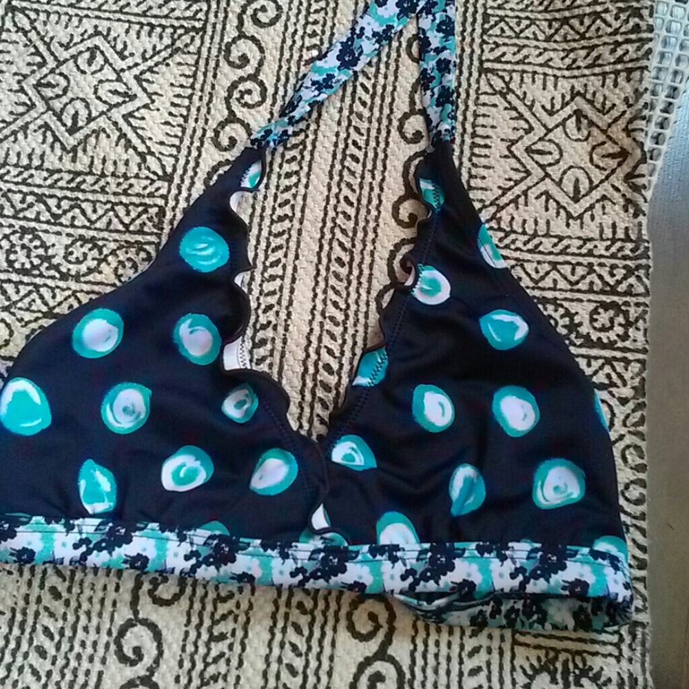 Slightly used blue bikini top