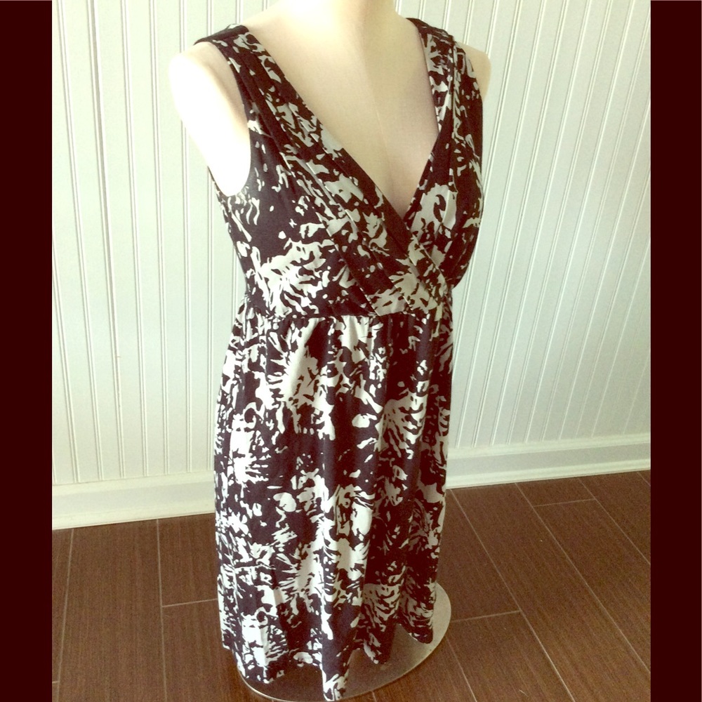 Ann Taylor LOFT Classy Black White Spring Dress XS