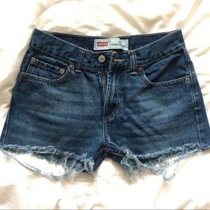 Levi cutoff denim shorts