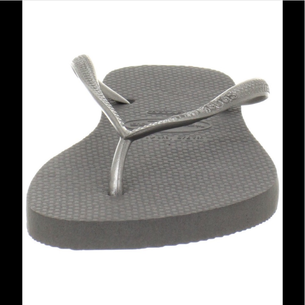 NWOT Havaiana flip flops, grey/silver. 35/36 - Picture 2 of 3