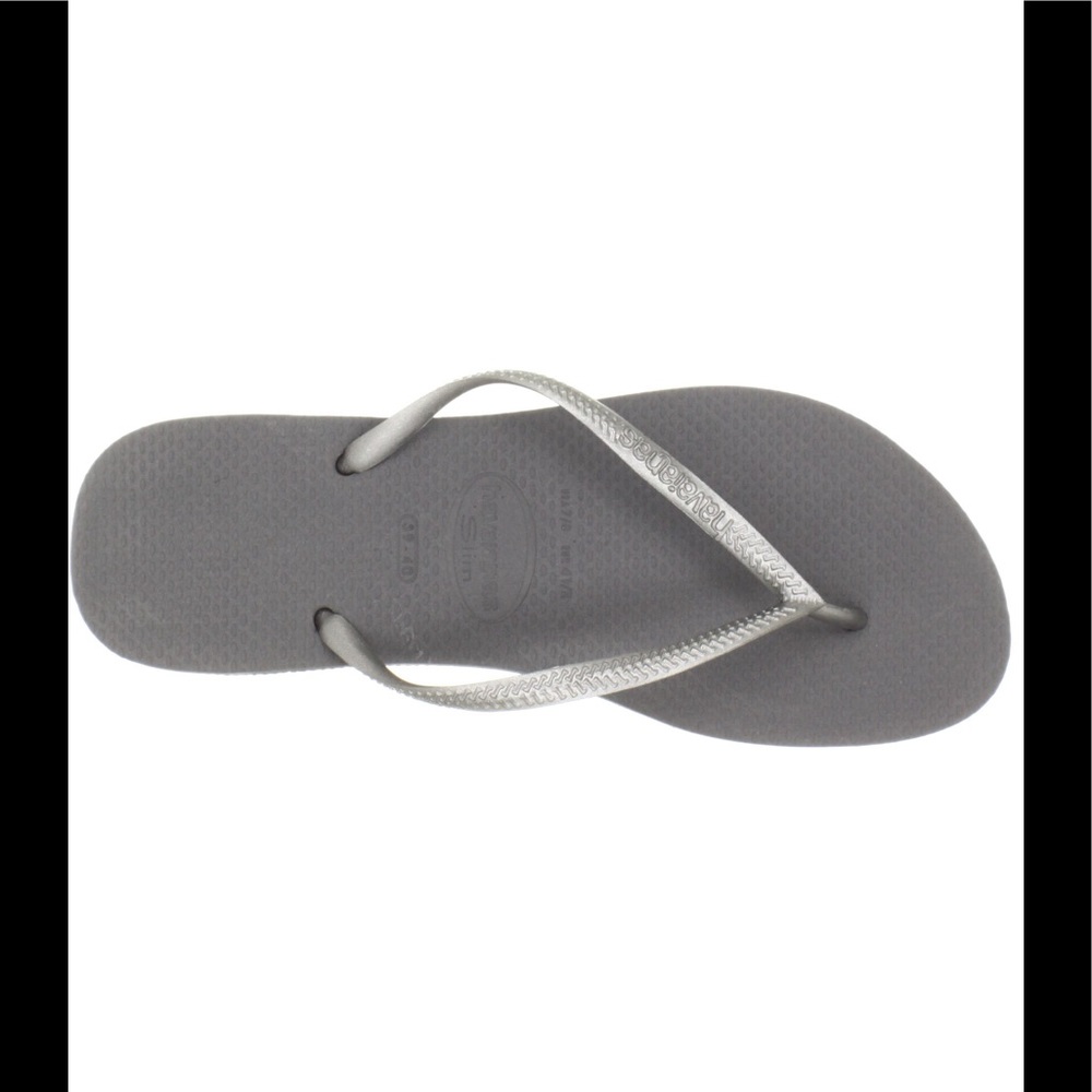 NWOT Havaiana flip flops, grey/silver. 35/36 - Picture 3 of 3