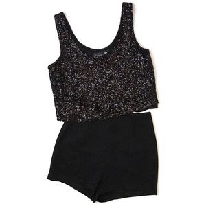 Forever 21 Black Sequin Top