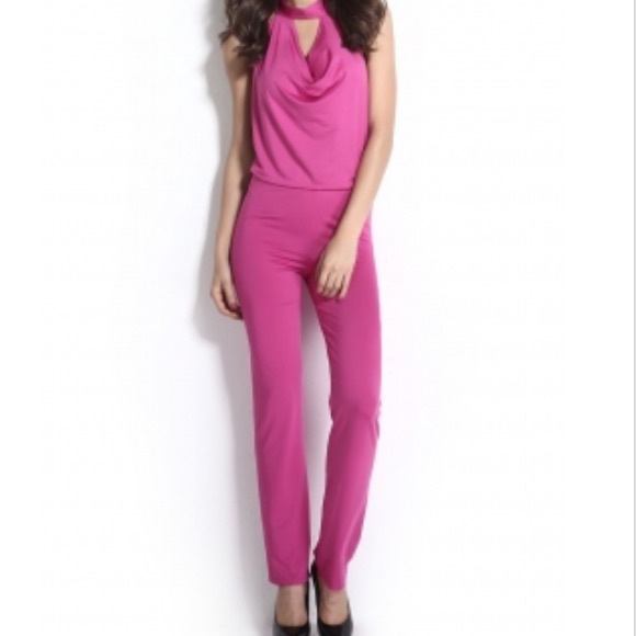 SALE Backless Bell Bottom Cowl Neck Jumpsuit - Picture 2 of 2