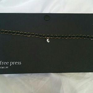 Free Press CZ Drop Woven Choker SZ. OS
