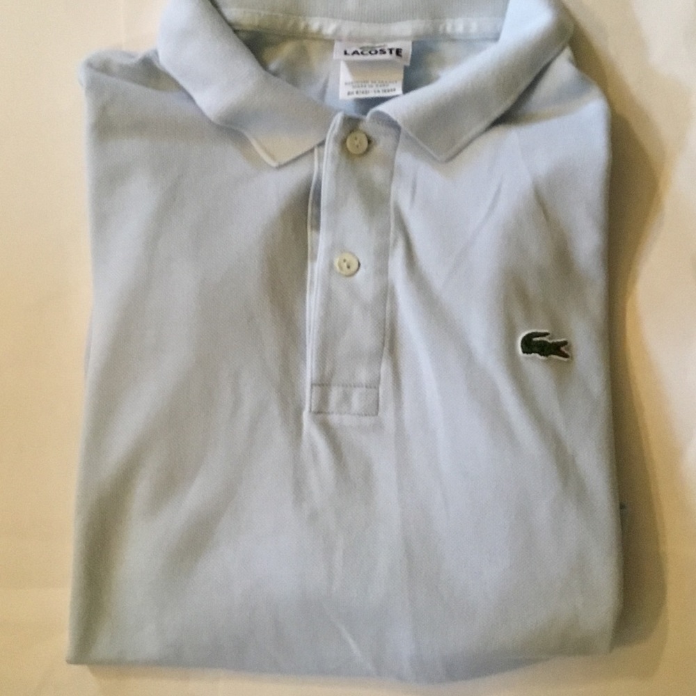 Men's Powder Blue Lacoste Polo Size L