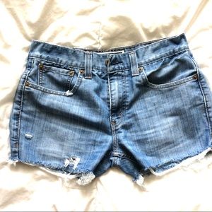 Handcrafted cutoff Levi's denim shorts