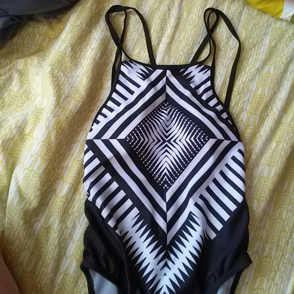 BRAND NEW black and whit one peice