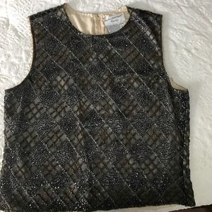Beaded designer evening top