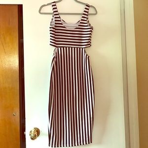Women's striped midi dress