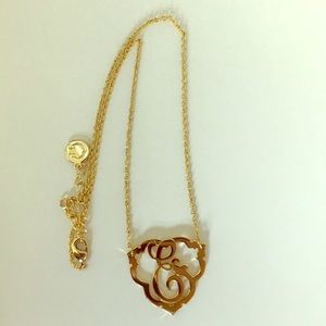 "E" Nameplate Necklace
