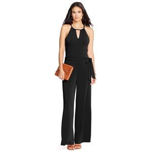 Ralph Lauren Jumpsuit with keyhole. Wide leg.