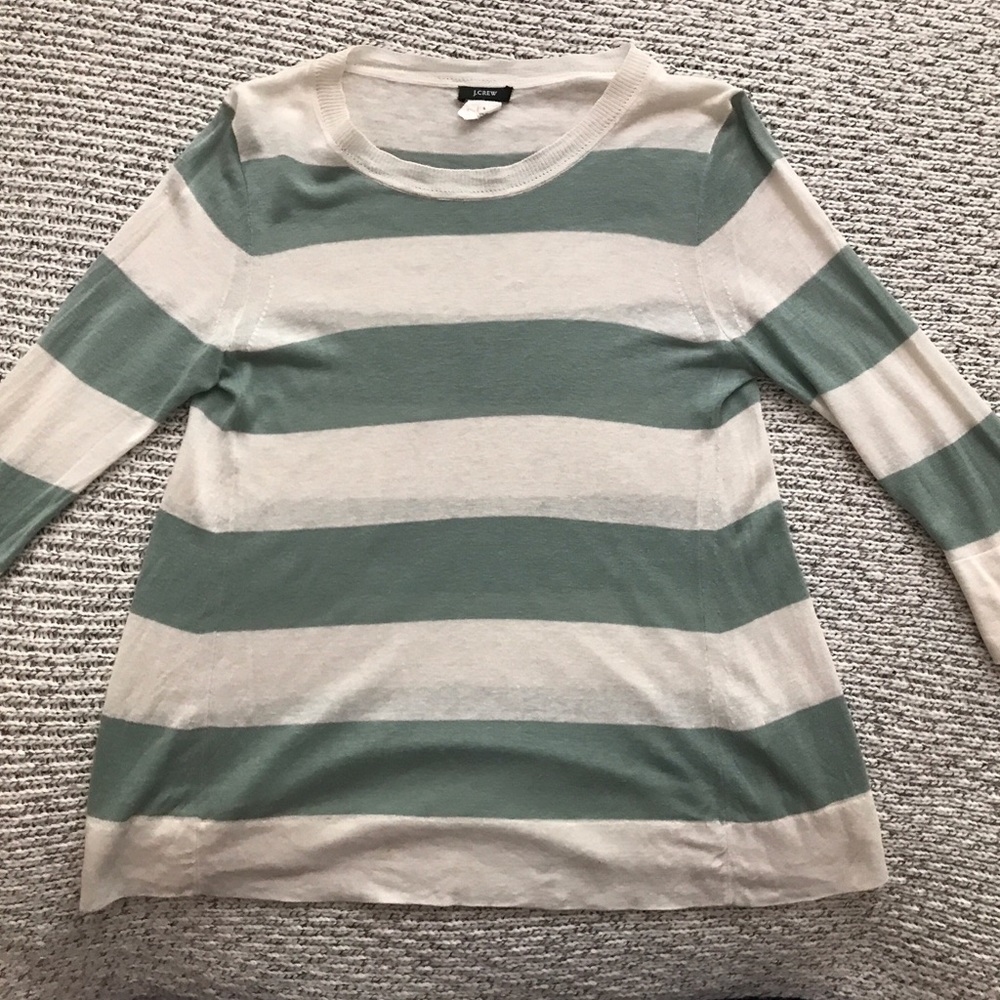 J.Crew striped silk/linen blouse