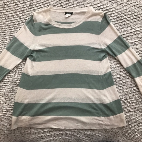 J.Crew striped silk/linen blouse - Picture 1 of 4
