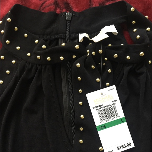 MICHAEL MICHAEL KORS Studded Halter Jumpsuit - Picture 4 of 5