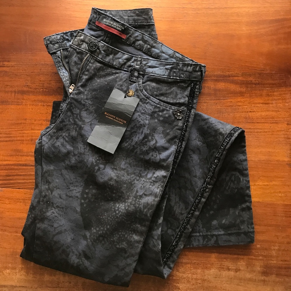 Maison Scotch Feather Print jean