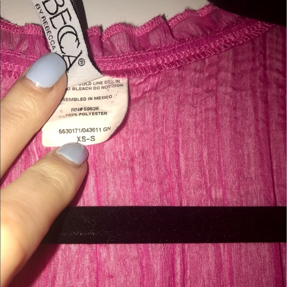 Becca Swim Sheer Pink Coverup Tunic small - Picture 3 of 4