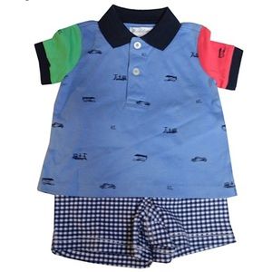 NWT Ralph Lauren Infant Boys 2 Piece Outfit