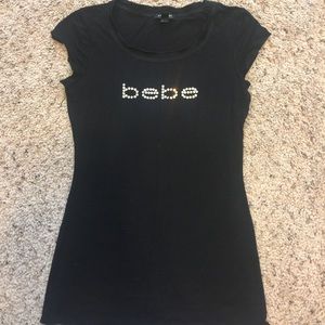 BEBE black logo t-shirt