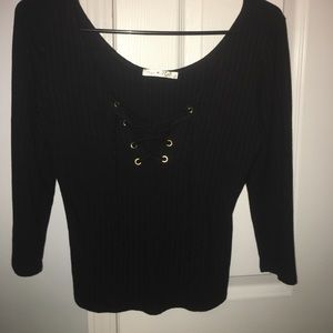 Black and gold top