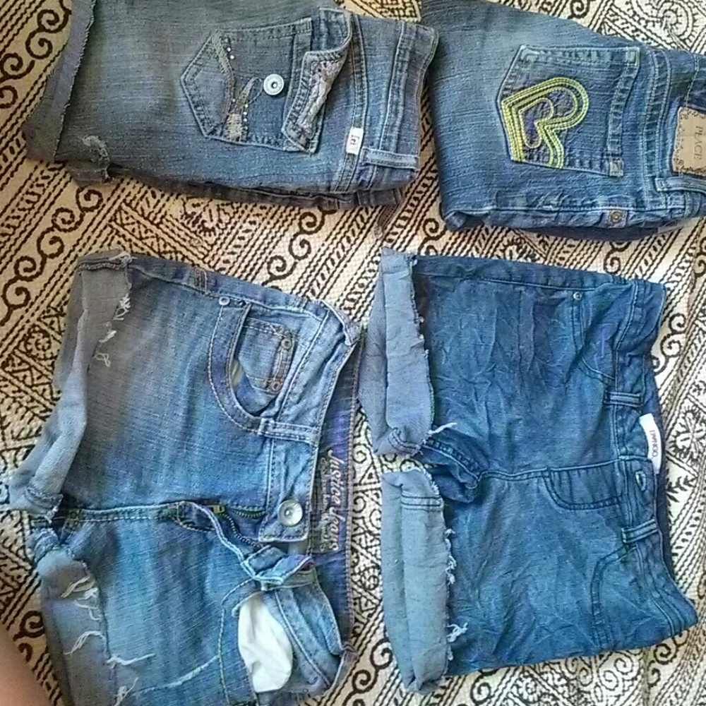 Bundle of assorted jean shorts, buy separately