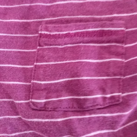 Long sleeve maroon stripped kids shirt - Picture 3 of 5