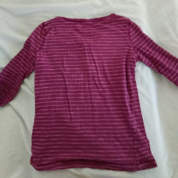Long sleeve maroon stripped kids shirt - Picture 5 of 5