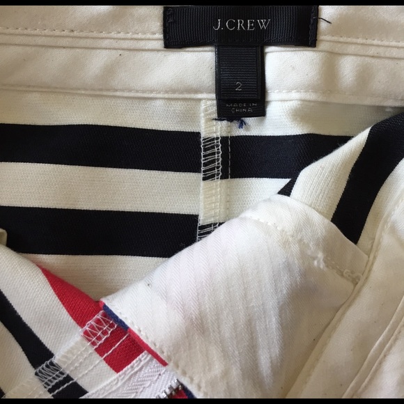J. Crew Multicolor Stripped Short Pencil Skirt - Picture 3 of 4