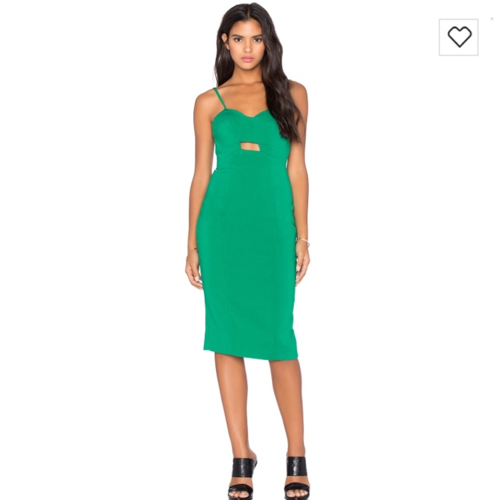 Minty Meets Munt Enough Said Emerald Midi Dress