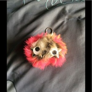 Starry Fluff Ball Faux Fur Keychain