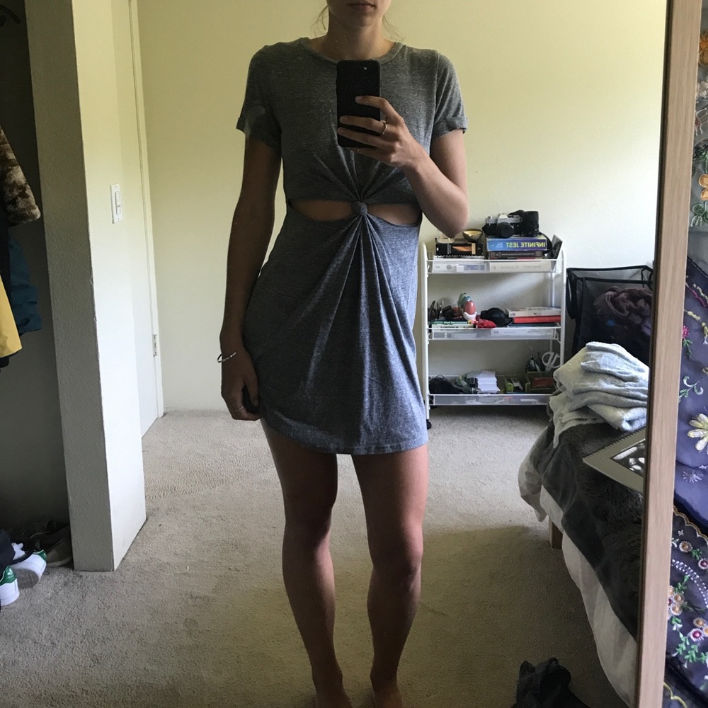 Grey knot dress