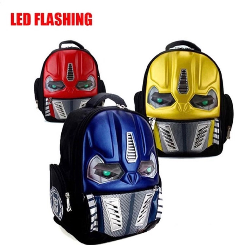 LED Transformers School Bag Light Up