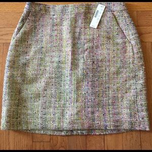 J. Crew Multicolored Tweed Mini Skirt