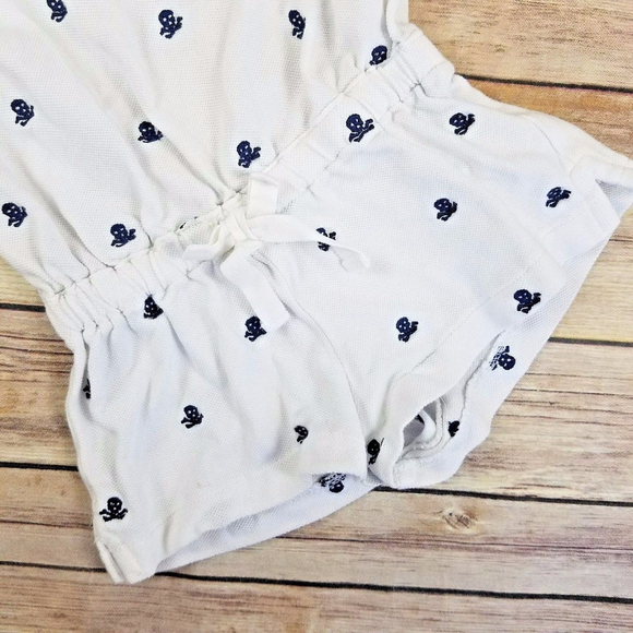 Ralph Lauren Romper 4T Embroidered Skulls Collared - Picture 2 of 7