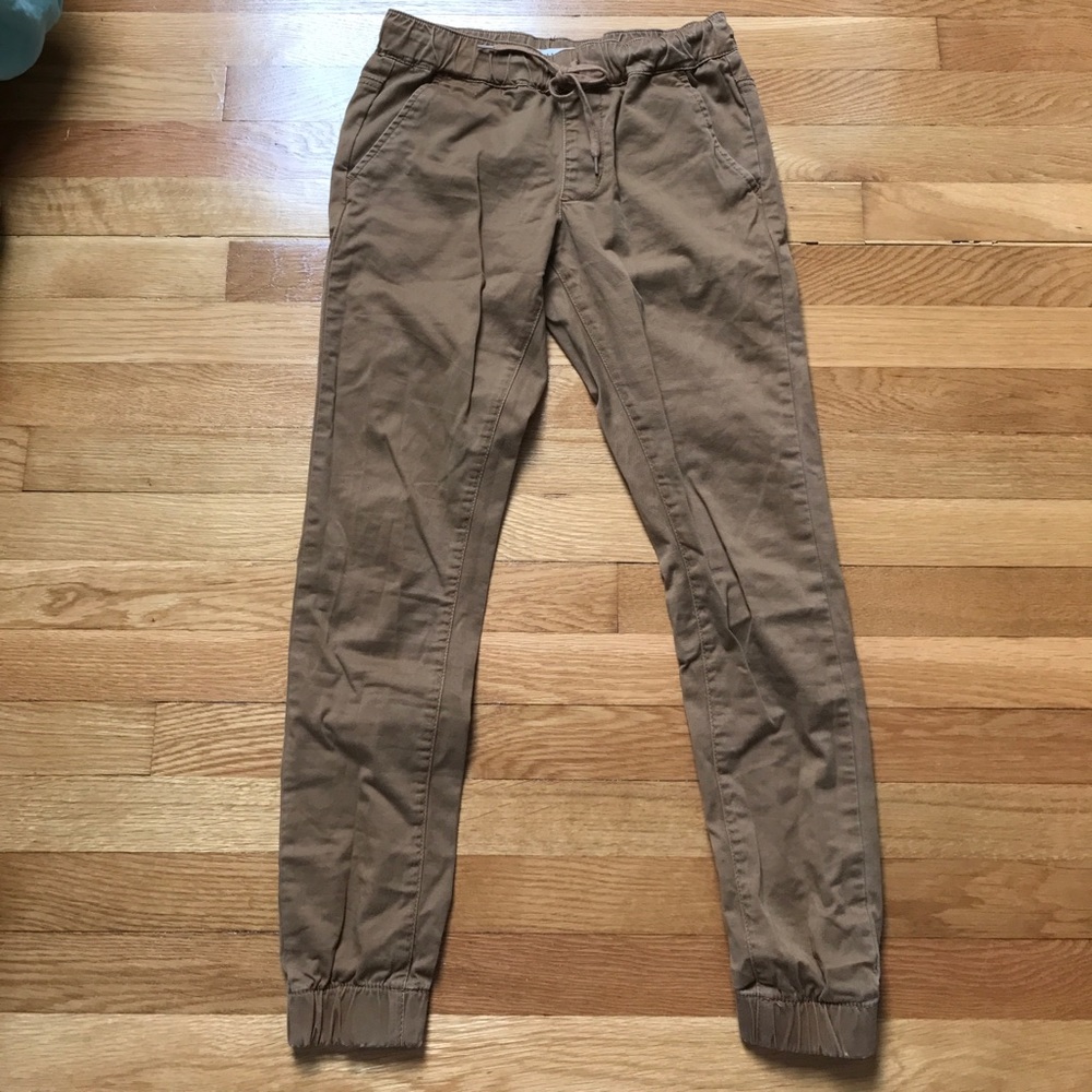 Khaki Chino jogger pants