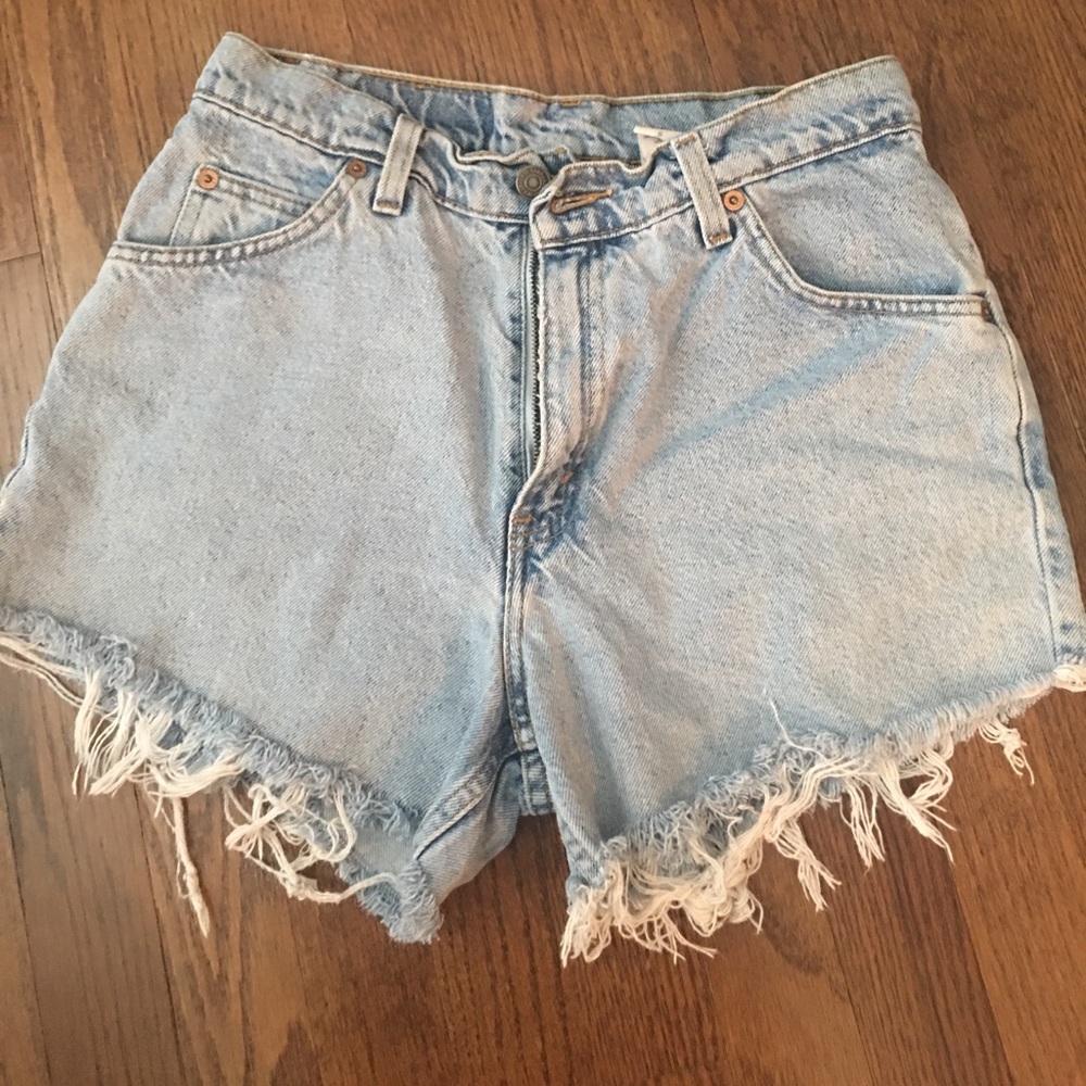 Levi high waisted jean shorts