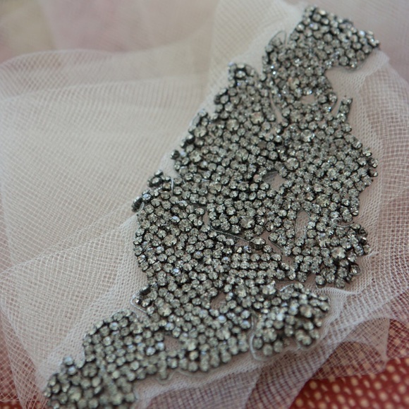 Vera Wang White Wedding belt sash crystal ivory