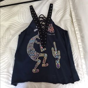 LF lace up top