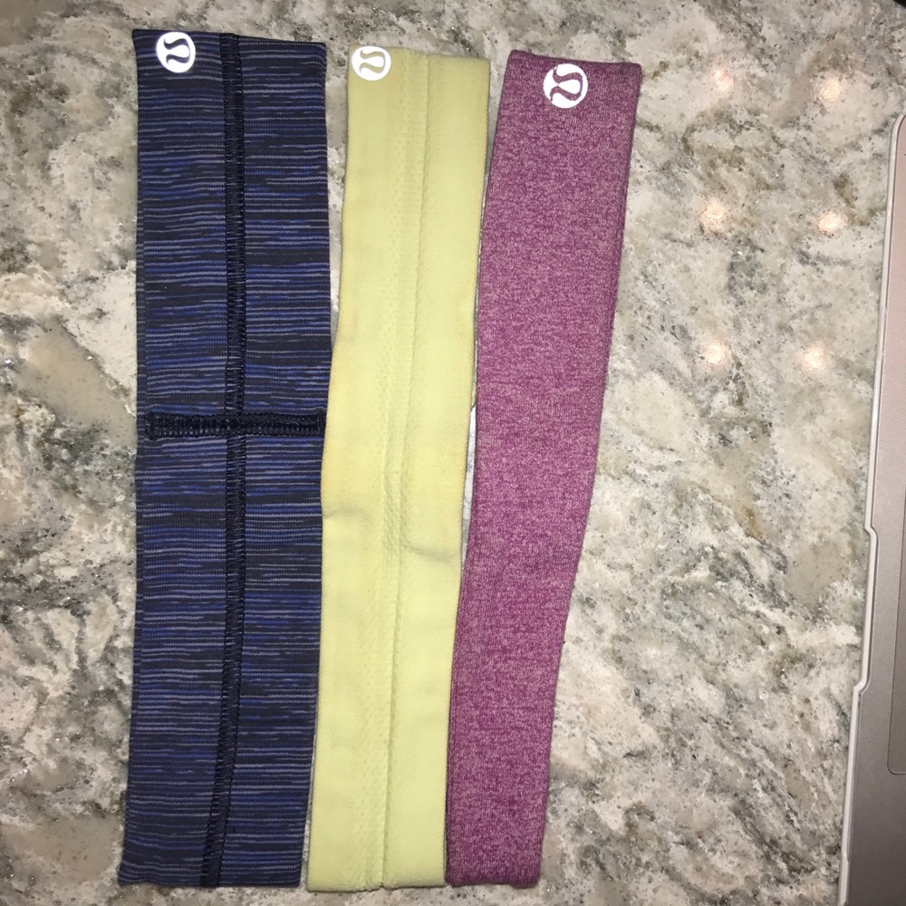3 lulu lemon headbands