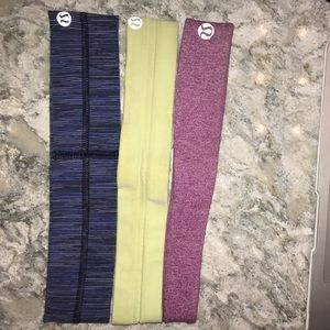 3 lulu lemon headbands