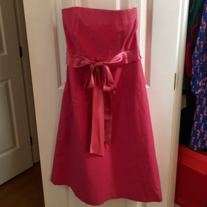 J. Crew Hot Pink Strapless Dress