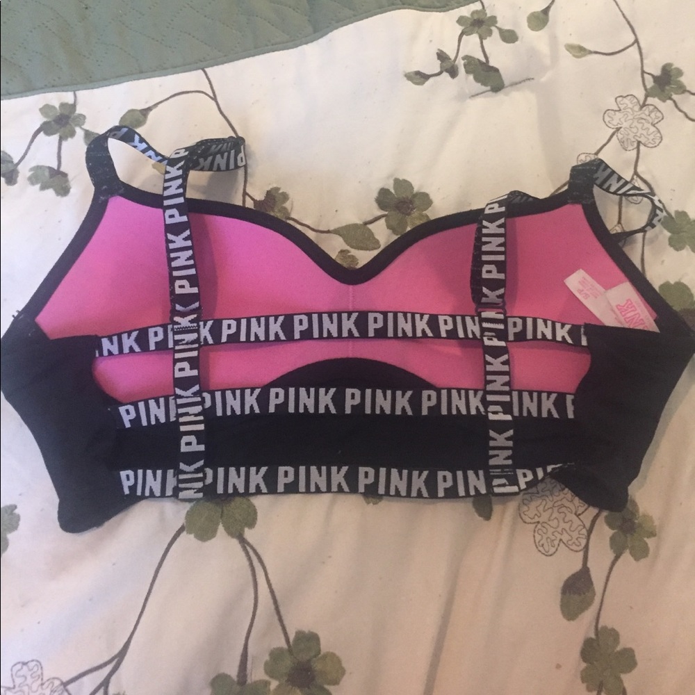 PINK strappy back bra