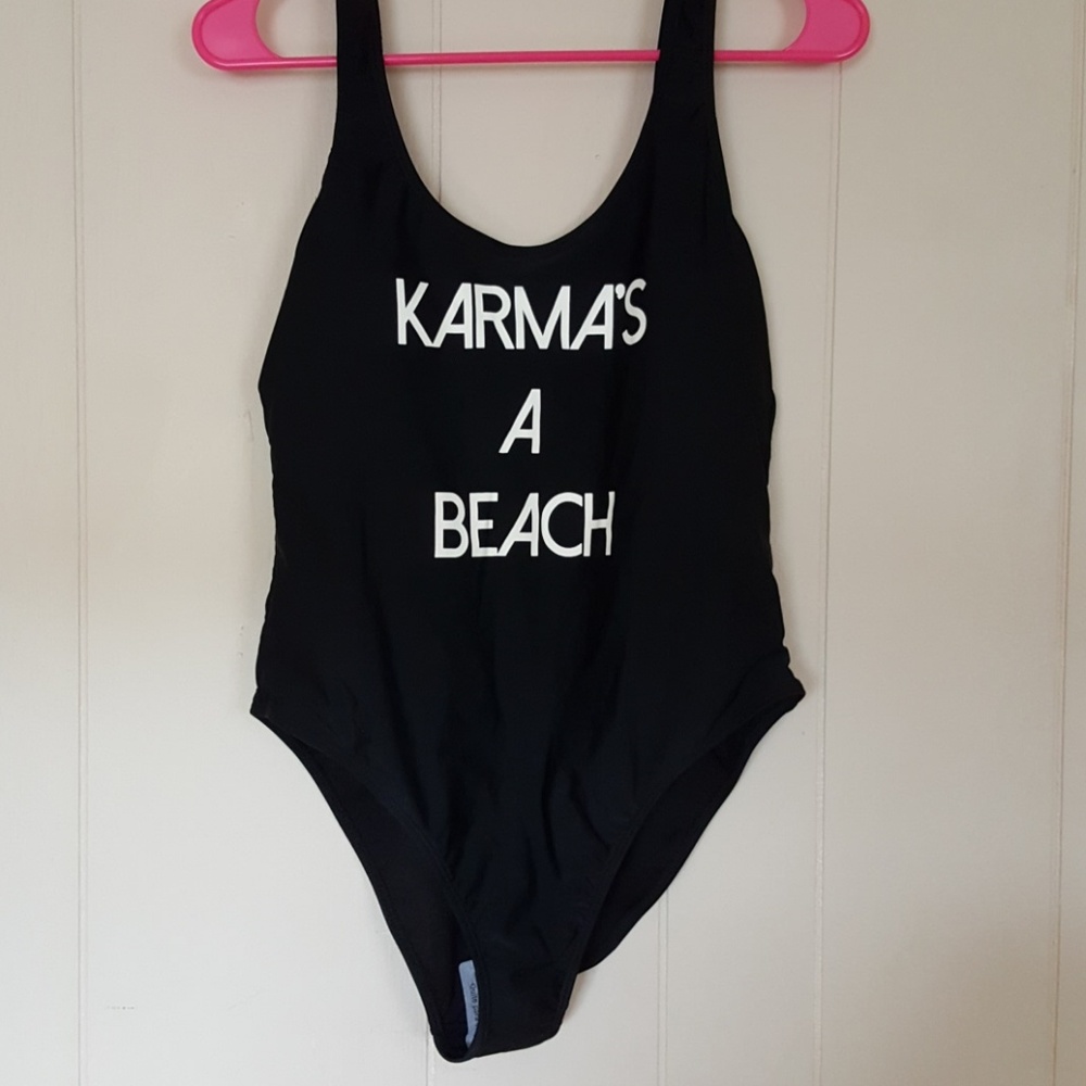 SOLD*Karma's A Beach one piece swimsuit