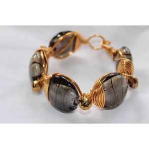 🆕 Handmade Wire Wrapped Stone Bracelet