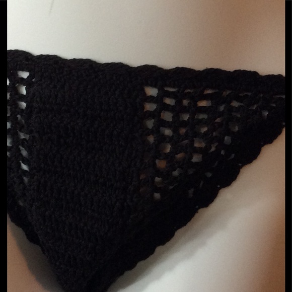 Daisy crochet  black bikini nwot size large - Picture 4 of 6