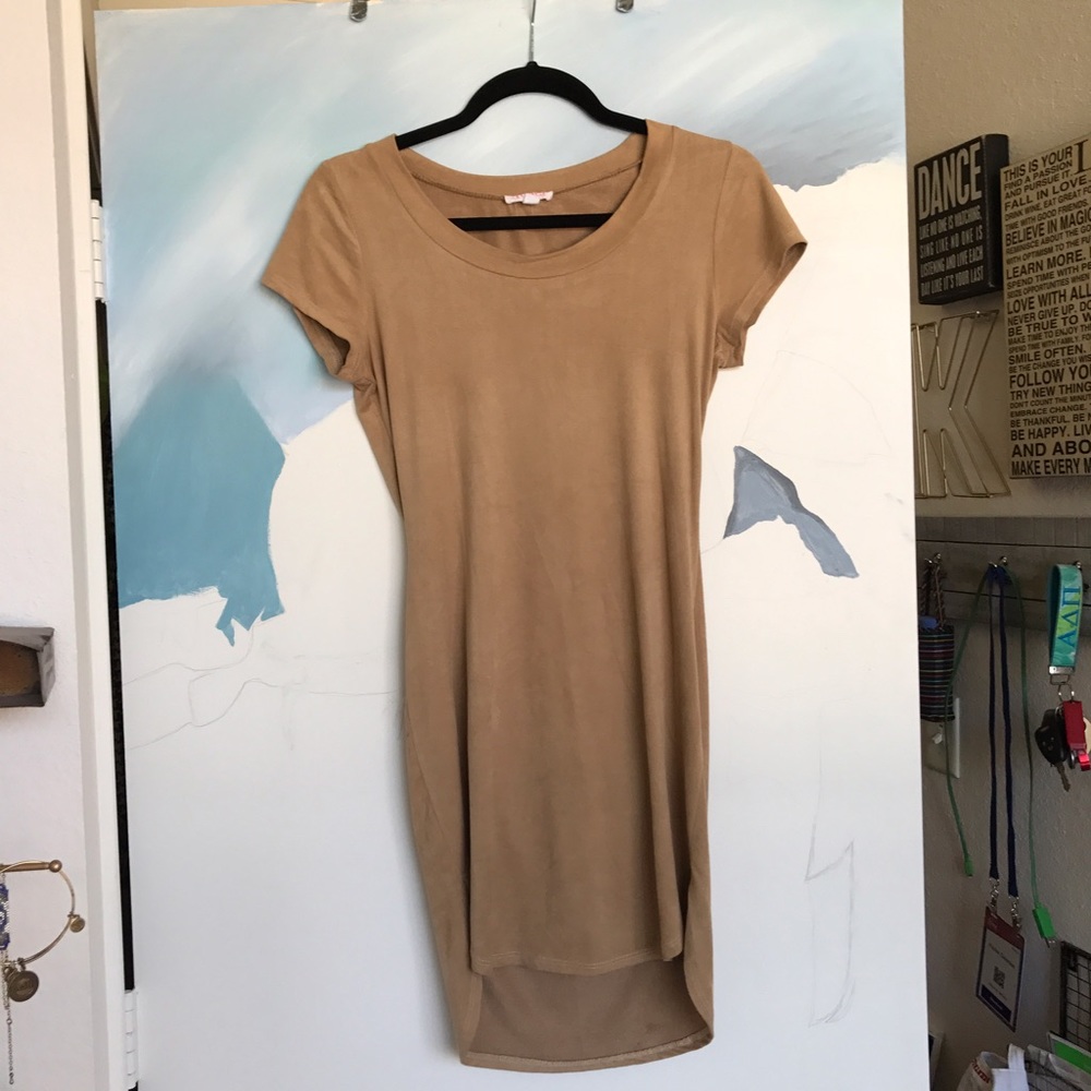 Bodycon suede dress