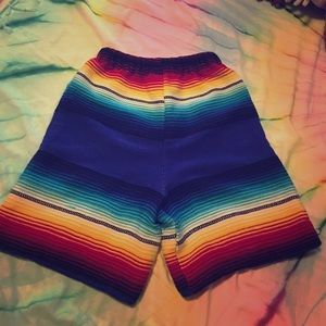 high waisted serape shorts