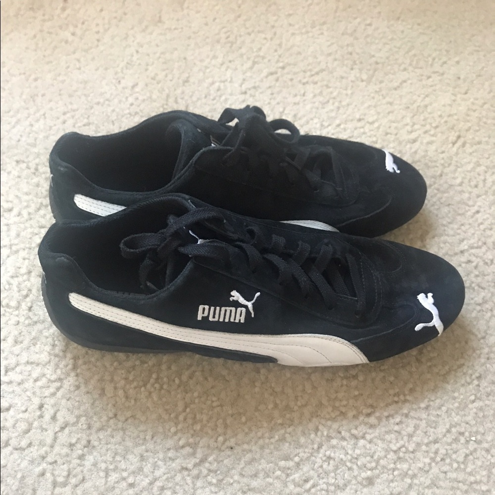 Black and White Puma Sneakers