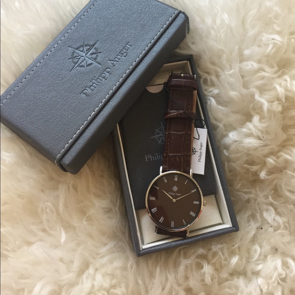 PHILIPP AUGER chocolate brown watch